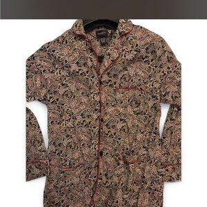Dior 2009 Paisley-Print Men’s Button down pajamas with Red Trim